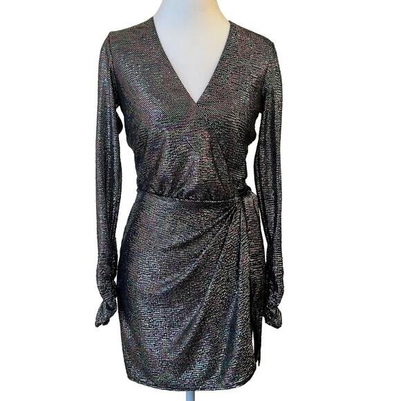 Show Me Your Mumu Kimora Mini Dress XS Iridescent Sparkle Shimmer Holiday NYE - Picture 2 of 14
